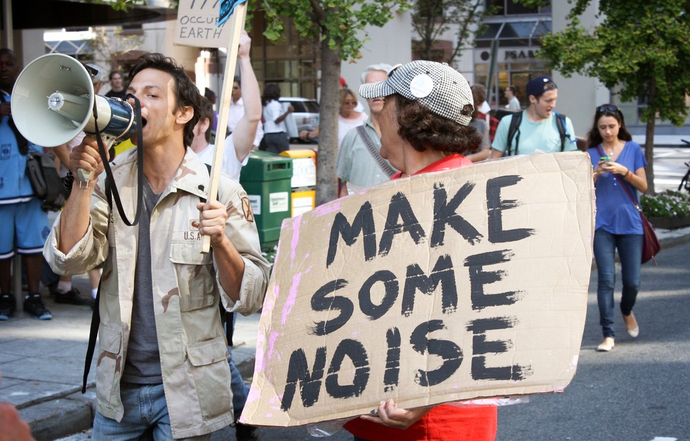 Make Some Noise Protester w/ Megaphone